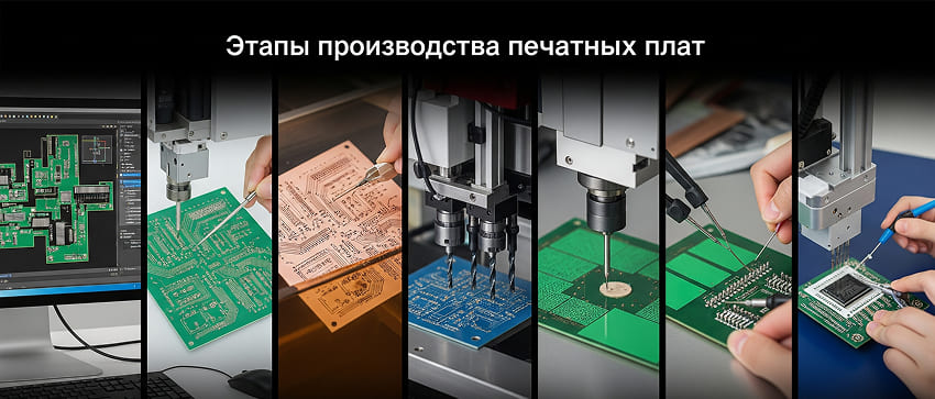 Этапы производства печатных плат